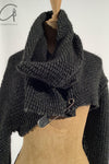 Marc Le Bihan Shoulder Sweater 2733 France Handmade MLB-2733-HUI GREY